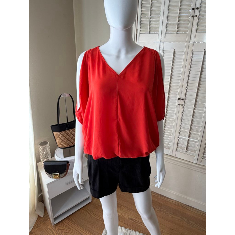 XOXO red/orange cold shoulder blouse‎